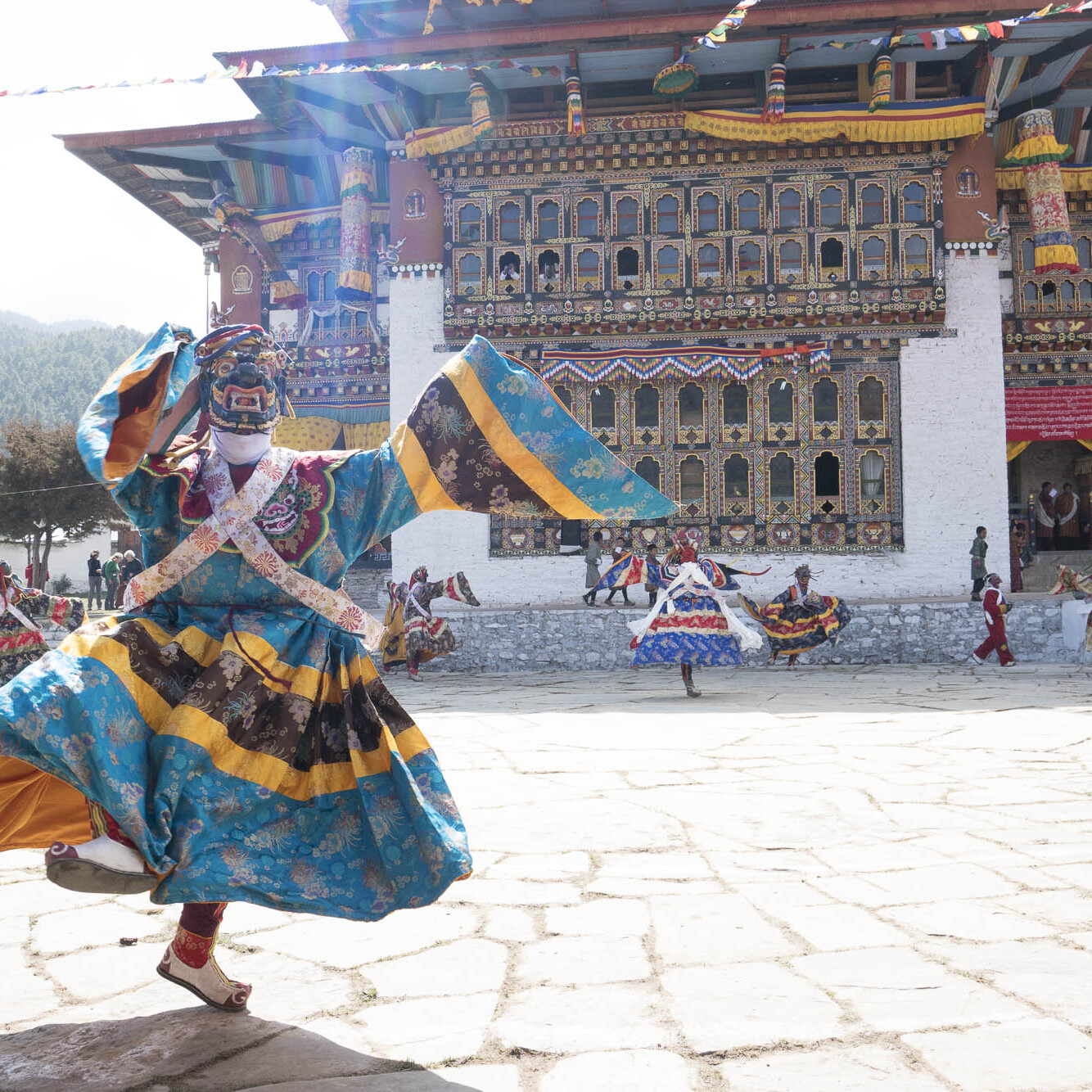 dancing at a festival in Bhutan
